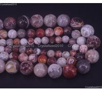 Pietre preziose naturali di agata messicana perline sfuse rotonde lisce 6 mm ...