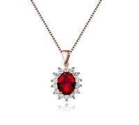 Pietre preziose ovali 925 Gioielli Eleganti Collana Rubino di Lusso per Donne a Colore Rosa Principessa Matrimonio all'Ingrosso