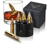 Pietre refrigeranti per whisky di Natale, regali per uomini, calendario dell'Avvento da uomo, regali segreti di Babbo Natale per papà, marito, fidanzato, cubetti di ghiaccio in acciaio inossidabile
