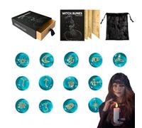 Pietre runiche - Oracolo altare | Accessori Spirituali Con Manuale Di Istruzioni E Sacchetto Per Donne Uomini Altare Paganesimo Rituali