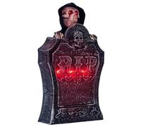 Pietre tombali di Halloween Decorazioni luminose di Halloween con decorazioni spaventose attivate dalla voce retrattile per la celebrazione di pietre tombali