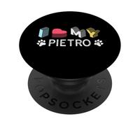 Pietro Personalizzato Cane Nome Pietro Pet Lover PopSockets PopGrip Adesivo
