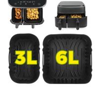 Pietuley 2 stampi in silicone per friggitrice ad aria calda Philips Steam Dual Basket Airfryer serie 3000 6L/3L, accessori Philips Airfryer per 3000-5000 serie 9L, inserto in silicone Air Fryer