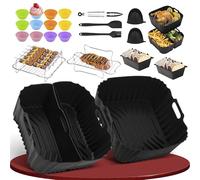 Pietuley 29 Pezzi Teglia Accessori per Friggitrice ad Aria Cosori 5,5L/6L, Silicone Contenitori Friggitrice ad Aria per Russell Hobbs 8L / Cecotec 6L, Accessori Airfryer Philips Ninja da 4,5-8L