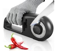 Pietuley Affilacoltelli Professionale 7 in 1, Affila Coltelli da Cucina, Affilatore per Coltelli, Knife Sharpener, Seghettati Ceramici Affila Forbici, Affilacoltelli Manuale, Affilatrice Coltelli