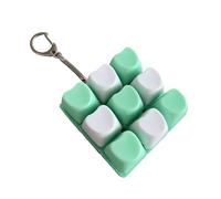 PIEXANGH Il giocattolo portatile 9 keycaps comanda il tester, bianco verde | Clicky Feedback tattile per adulti e studenti, sollievo dallo stress, allenamento di messa a fuoco e decorazione per uffici
