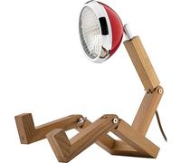 Piffany Copenhagen Lampada da Tavolo Mr. Wattson 12 V, Flash Red, Metallo Legno, Rosso, Unica