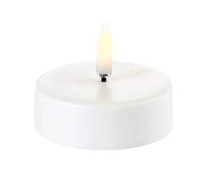 Piffany Copenhagen UYUNI Lighting Pillar LED Tealight 6,1 x 2 cm plastica con rivestimento in cera bianca - 6 ore funzione timer - nessun rischio di incendio, nessuna formazione di fuliggine e nessun