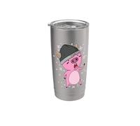 Pig come vichingo Bicchiere termico in acciaio inox doppia parete