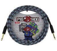 Pig Hog "Blue Graffitti Woven Instrument Cable, 10-Foot Straight Plugs