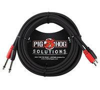 Pig Hog Cavo PD-R1415 da doppio RCA (maschio) a doppio mono da 1/4" (maschio), 15 piedi