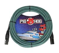 Pig Hog - Cavo per microfono intrecciato, XLR da 6 m, colore: Blu tahitiano