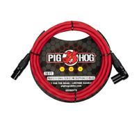 Pig Hog Cavo per microfono serie Hex, Candy Apple Red, 3,5 m