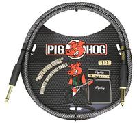 Pig Hog PC-H10BK - Cavo strumenti per chitarra, intrecciato, 6,35 mm, colore: Nero 3 Feet Griglia amplificata.