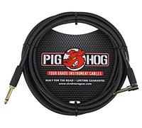 Pig Hog pc-h10bkr nero intrecciata cavo per strumenti, 3 m, ad angolo retto 10 ft Black Woven