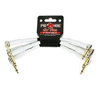 Pig Hog Phlil Lil da 1/10,2 cm a 1/10,2 cm ad angolo retto 15,2 cm cavi patch - 4 confezione 4-Pack White