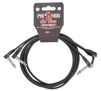 Pig Hog PHLSK3BK - Cavi patch a basso profilo, confezione da 2, 0,9 m, colore: Nero
