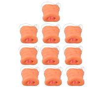 Pig Nose with Elastic Band Authentic Flexible Pig Snout Costume Accessory for Halloween Party Family Fun Soft Plastic 5 Pieces 5.8cm Width