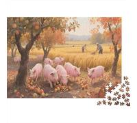 Pig Puzzle 1000 Pezzi Puzzle Per Adulti E Ragazzi Apple Tree Puzzle Difficile Sfida Puzzle Giochi Regalo Per Amore E Amico 1000pcs (75x50cm)