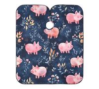 Pig Watercolor Unisex Mantella Taglio Capelli Professionale Mantella Parrucchiere Con Chiusura A Gancio Mantellina Parrucchiere Per Tagliare I Capelli Uso Domestico Parrucchieri 168X140Cm