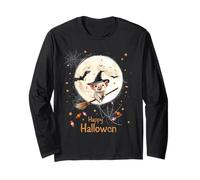 Pig Witch Spooky Ghost Candy Piglet Farmer Halloween Costume Maglia a Manica