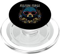 Pigeon Forge TN - Orsetto divertente con occhiali, motivo floreale PopSockets PopGrip per MagSafe