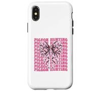 Pigeon Hunter, fiocco rosa a forma di civetta per ragazza che va a caccia di piccioni Custodia per iPhone X/XS