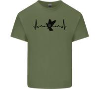 Pigeon Hunting Heart Beat ECG Hunter Uomo Cotton T-Shirt Tee Top
