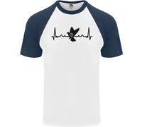 Pigeon Hunting Heart Beat ECG Hunter Uomo S/S Baseball T-Shirt