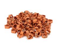 Pigeon Leg Bands, 100Pcs Numbered Identification Rings 001 to 100 (Caffè)