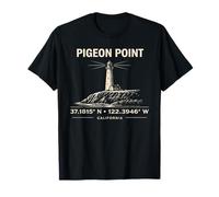 Pigeon Point Lighthouse California Coordinate Design Maglietta