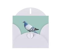 Pigeon Printing - Biglietto di auguri orizzontale per le vacanze, con fibbia, con buste, per amici, famiglia