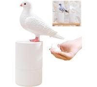 Pigeon - Rondella manuale automatica a induzione in schiuma, dispenser di sapone per piccioni, dispenser automatico di sapone ricaricabile, senza contatto, dispenser di sapone schiumogeno (bianco)