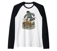 Pigeon Skateboard City Park Skater Bird Street Style Maglia con Maniche Raglan