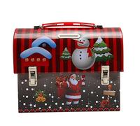 Piggy Bank Christmas HD Stampa di colore squisito Modelli di caramelle con maniglia con fibbia di ferro per ornamenti DECORATIVO SOGGIORO CAMERA DA BEDE