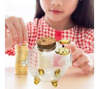 Piggy Bank Come Bottiglia Al Centro E Trasparente per Salvare Le Monete in