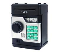 Piggy Bank elettronico, Piggy Bank di capacità con password e simulazione di sblocco delle impronte digitali, bambini sicuri con illuminazione e musica, scatola di risparmio per bambini, denar