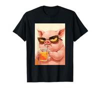 Piggy Cute Sly w Ice Tee Giappone Kawaii Anime Maglietta