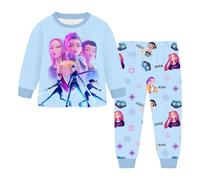 Pigia Bambine K P-O-P Anime Lungo Set di igiami a Maniche Lunghe Stile D-emon HUNTR-X Due Pezzi Completa Tuta con Pantaloni Vestiti Leggero Natalizio Regalo per Ragazza e Ragazzo 2-14 Anni