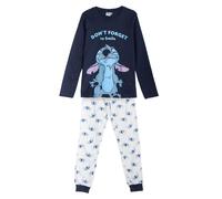 PIGIAMA A MANICA LUNGA STITCH DISNEY IN COTONE JERSEY PER BAMBINI E RAGAZZI 2470