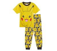 Pigiama a maniche corte per bambini e ragazzi, con pantaloni a lunghezza intera, motivo Pokemon, Pikachu, 13-14 Years