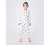 Petit Bateau A0clu Pigiama, Bianco/Multicolore, 3 Anni Bambina