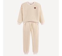 Pigiama a maniche lunghe in sherpa Beige 24 mesi - 86 cm Tinta unita