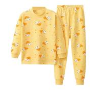 Pigiama a Maniche Lunghe per Ragazzi Abbigliamento da Casa Set Bambine e Bambini Tuta Casual Morbido Cotone Lounge Sleepwear