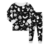 Pigiama a Maniche Lunghe per Ragazzi Bambino Morbido Due Pezzi biancheria intima termica Autunnale Invernale Ragazzo Pigiami Set Felpato Caldo Cotone Vestiti Neonato Maschio Delicato sulla Pelle Elega