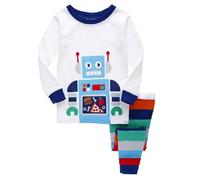 Pigiama a Maniche Lunghe per Ragazzi Lungo Bambina e Bambino Abbigliamento da Casa Set Maglia Pantaloni Tuta Casual Morbida Accogliente Lounge Sleepwear