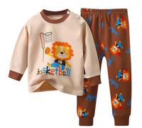 Pigiama a Maniche Lunghe per Ragazzi Manica Lunga Cotone Inverno Natale Strati Termici Bambini, Top e Pantaloni Bambino Caldo Morbida Accogliente Ragazzo 2 Set