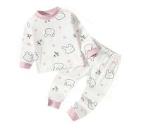 Pigiama a Maniche Lunghe per Ragazzi Pigiameria Bambino Due Pezzi Ragazzo Set Casa con Girocollo Lunga Intimo Termico Comfort Vestito Bambini Vestiti Comoda Manica Lounge Sleepwear Casual da