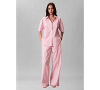 Pigiama a righe in COTTON POPLIN Rosa L