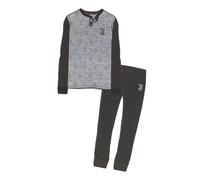 Pigiama Adulto manica lunga cotone FC Juventus Ufficiale dis. Logo Grigio